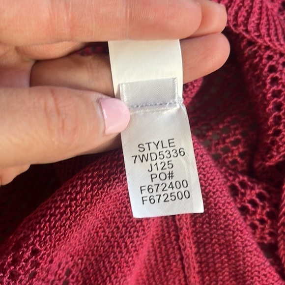 lucky brand • mesh net open front cardigan - Picture 6 of 7